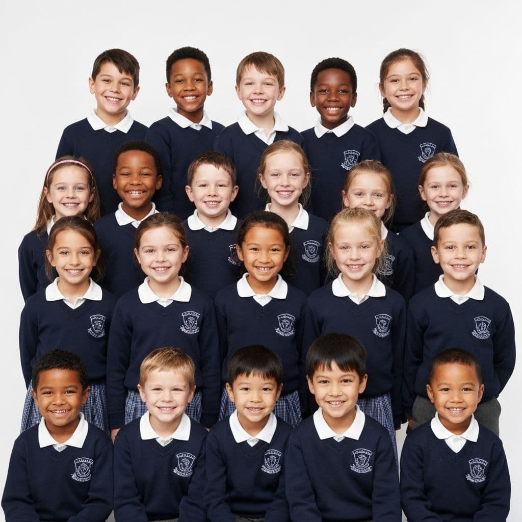 Photo de classe traditionnelle