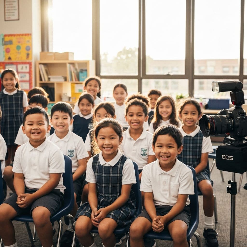 Photo de classe créative