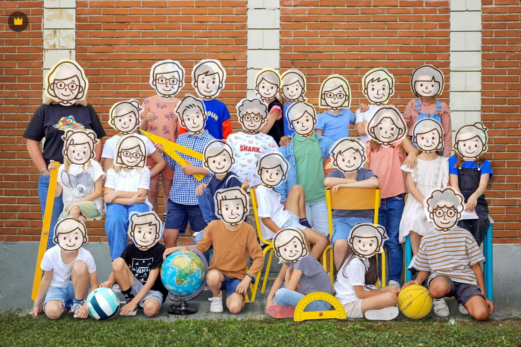 Photo de classe traditionnelle