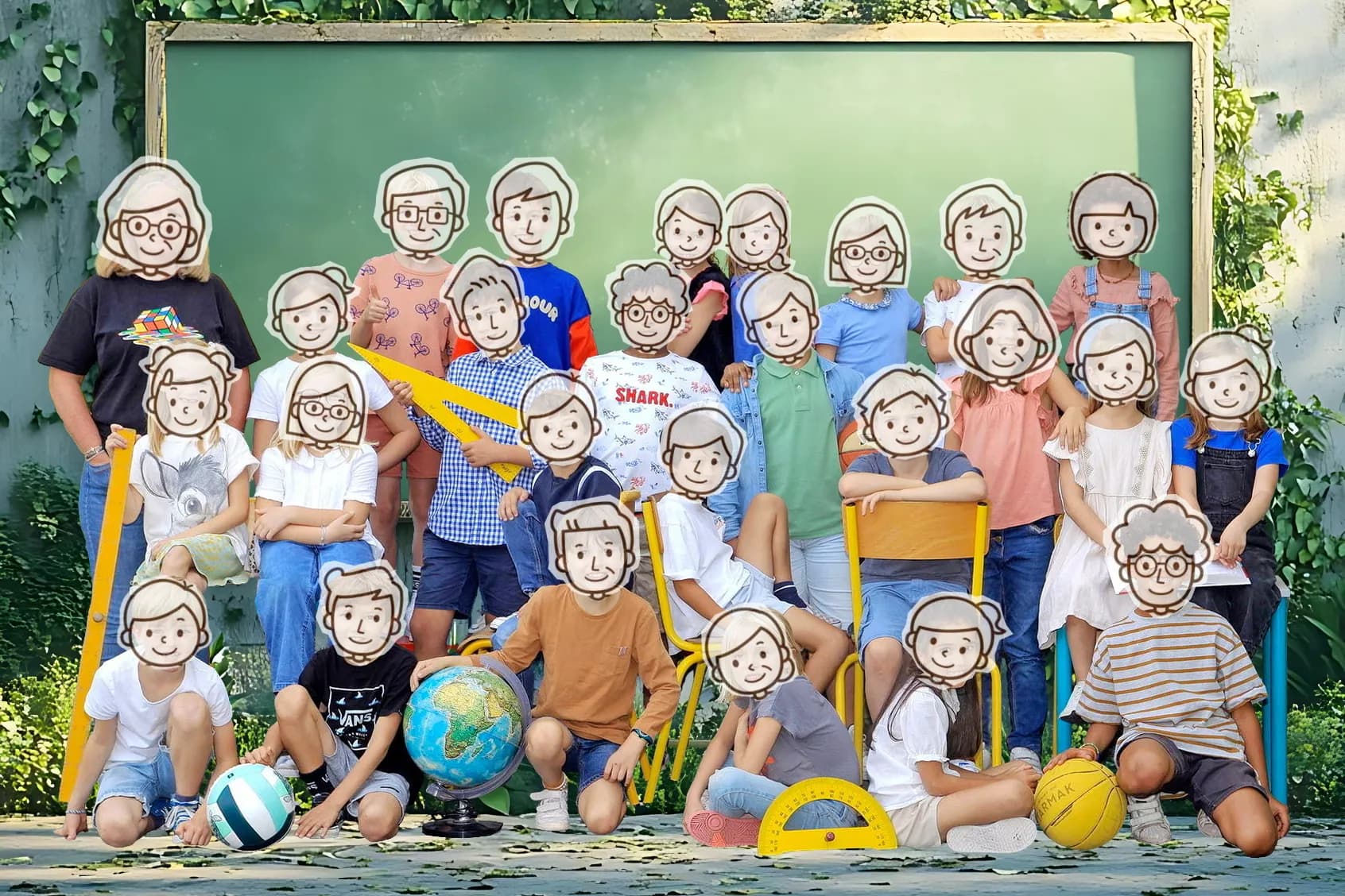 Photo de classe traditionnelle