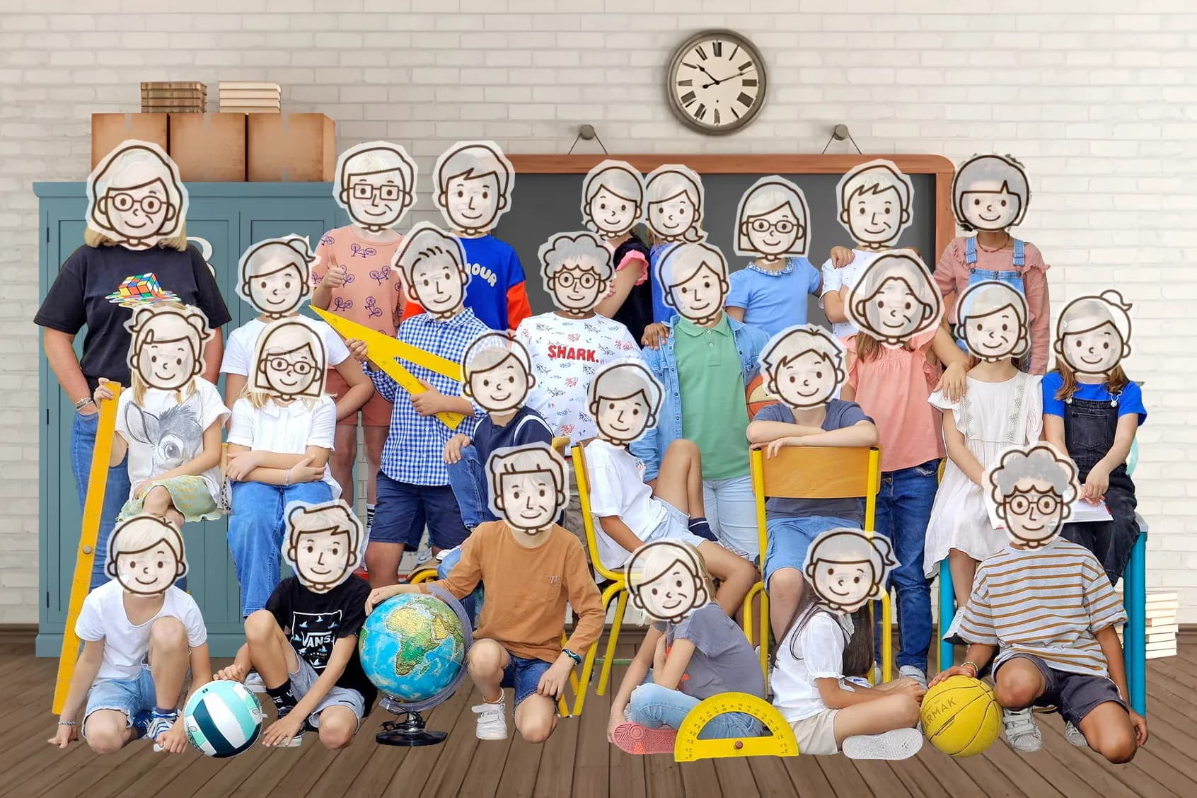 Photo de classe traditionnelle